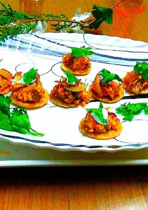 A picture of Paneer makhnee coins.