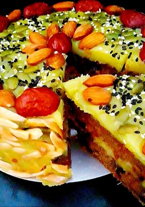 A picture of Healthy Oatmeal Carrot Cake with Sweet Potatoes.