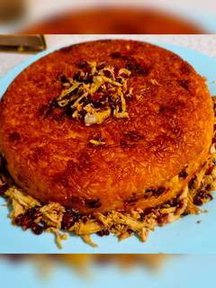 عکسی از دستور ته چین مرغ و بادمجون