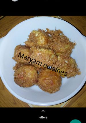 A picture of Yam balls.