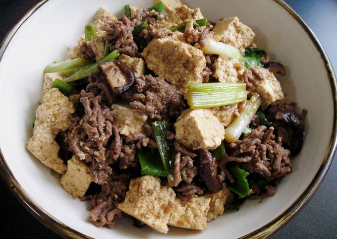 Easiest Way to Make Quick Beef Mince &amp; Tofu in Sukiyaki Sauce