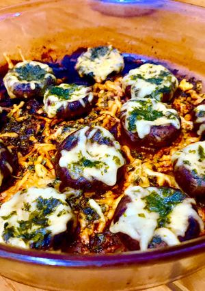 A picture of Simple Parmesan Portobellos.