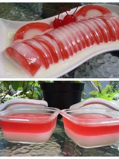 Foto resep #merah putih - puding delima milky ala bunca jkb😍