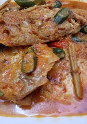 Foto resep Gulai kepala dan fillet kakap merah kecombrang