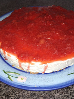 Una foto de Cheesecake sin azúcar