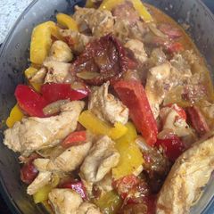My Peppered Chicken and Chorizo Bake 💜 A picture of My Peppered Chicken and Chorizo Bake 💜.