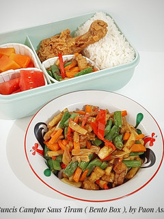 Foto resep Buncis Campur Saus Tiram (Bento Box)