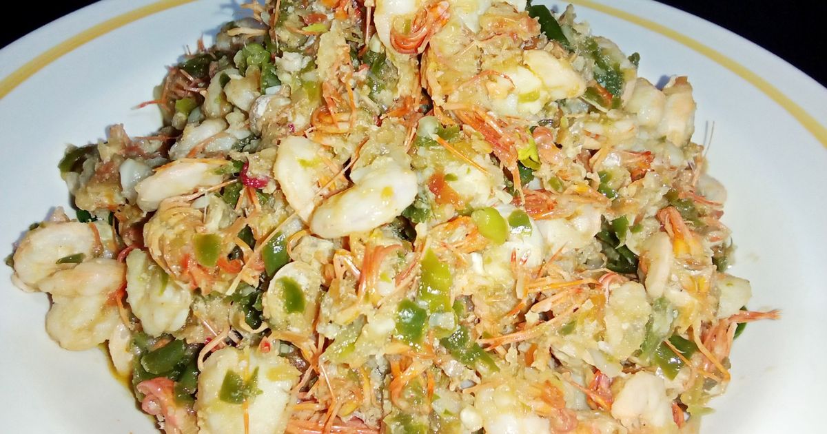 Udang Lado Mudo Semi Pedas (Udang Cabai Hijau Semi Pedas)