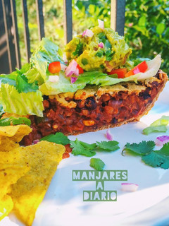 Una foto de Pastel de tacos vegano!! [Taco Pie]