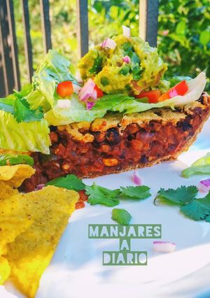 Una foto de Pastel de tacos vegano!! [Taco Pie]