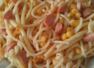 Kukoricás-virslis vegyes tészta recept fotója