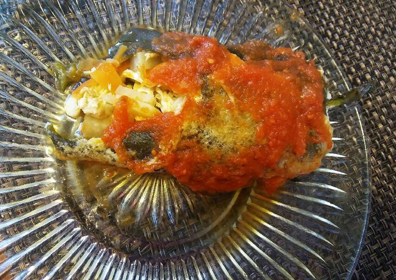 Chile relleno con pollo