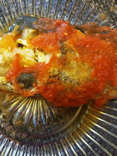 Una foto de Chile relleno con pollo