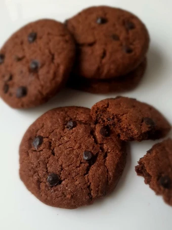 Easy Steps to Prepare Eggless Double chocolate chip cookies the Awesome  Perfect