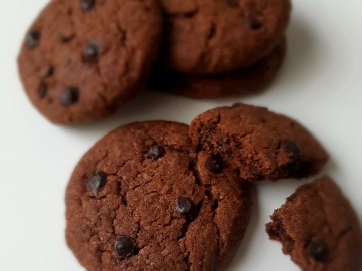 Easy Steps to Prepare Eggless Double chocolate chip cookies the Awesome  Perfect