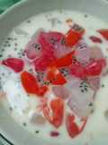 Es nata de coco ft cangkaleng kuah susu