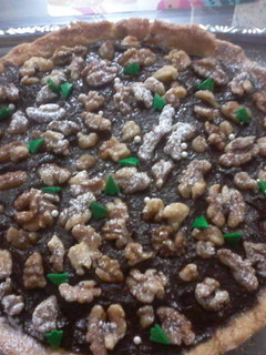 Una foto de Tarta de chocolate y nueces