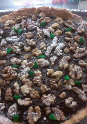 Una foto de Tarta de chocolate y nueces