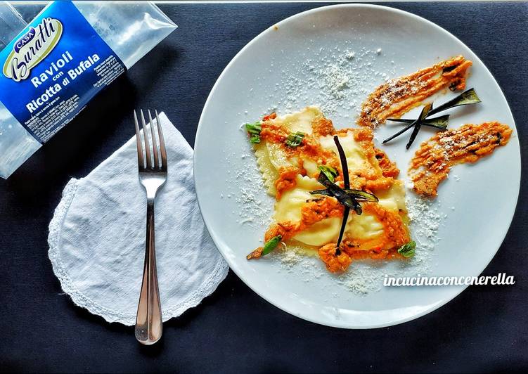 Recipe of Perfect Ravioli con ricotta di bufala e crema fresca di melanzane