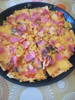 Una foto de Pizza de microondas