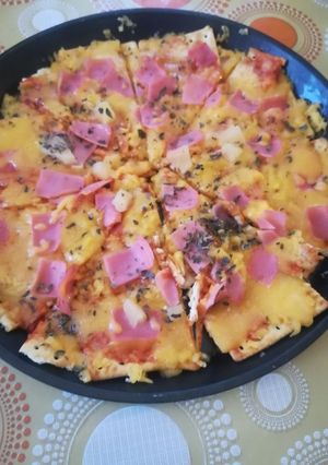 Una foto de Pizza de microondas