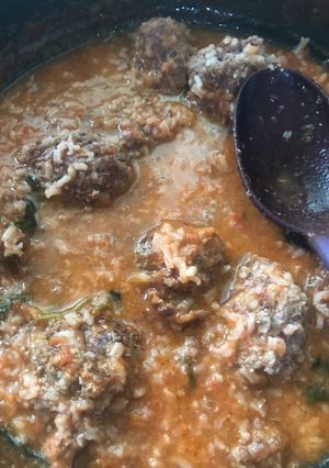 Una foto de Albóndigas con arroz