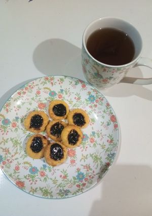 Foto resep Blueberry thumbprint cookies