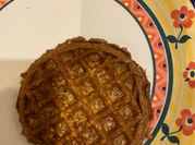 Una foto de waffles de avena sin azúcar
