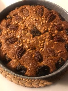 Una foto de Pastel de zanahoria sin azúcar (carrot cake)