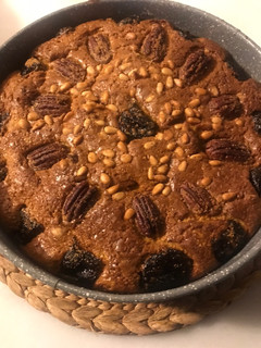 Una foto de Pastel de zanahoria sin azúcar (carrot cake)