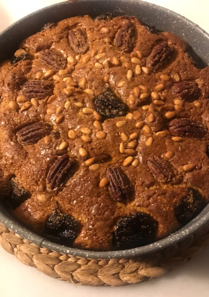 Una foto de Pastel de zanahoria sin azúcar (carrot cake)