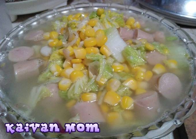 Resep Oseng Sawi Putih Jagung Sosis Oleh Kaivan Mom Cookpad