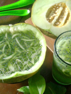 Foto resep Es Melon Selasih