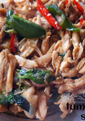Foto resep Tumis ayam suwir