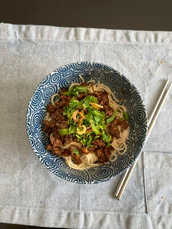 Recipe Mushroom &amp; Ground Beef Noodles - Rou Zhou Mian which So Delicious