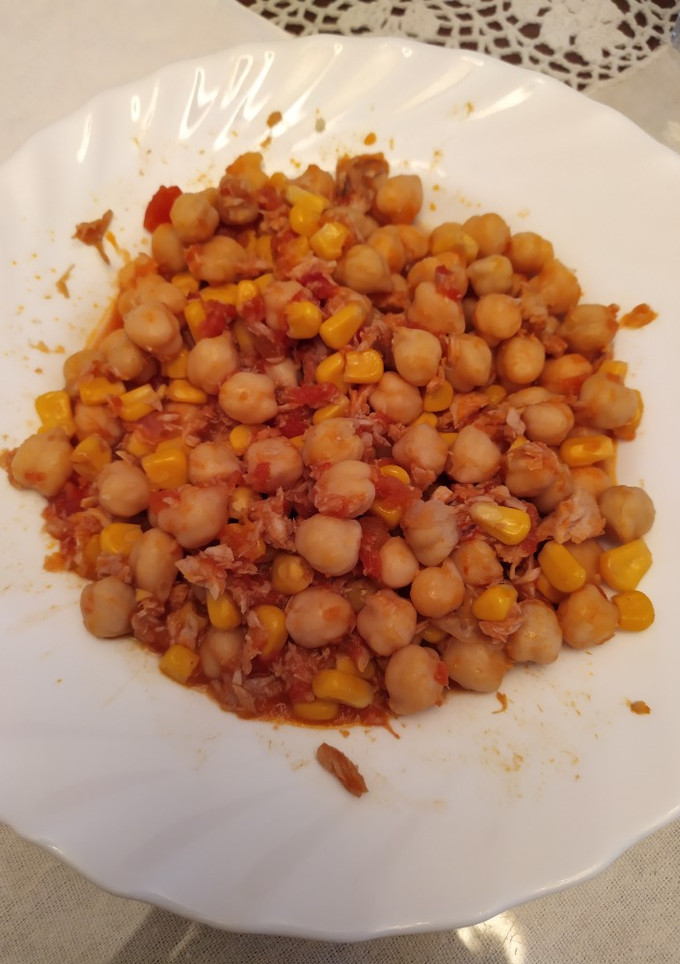Una foto de Garbanzos a mi manera