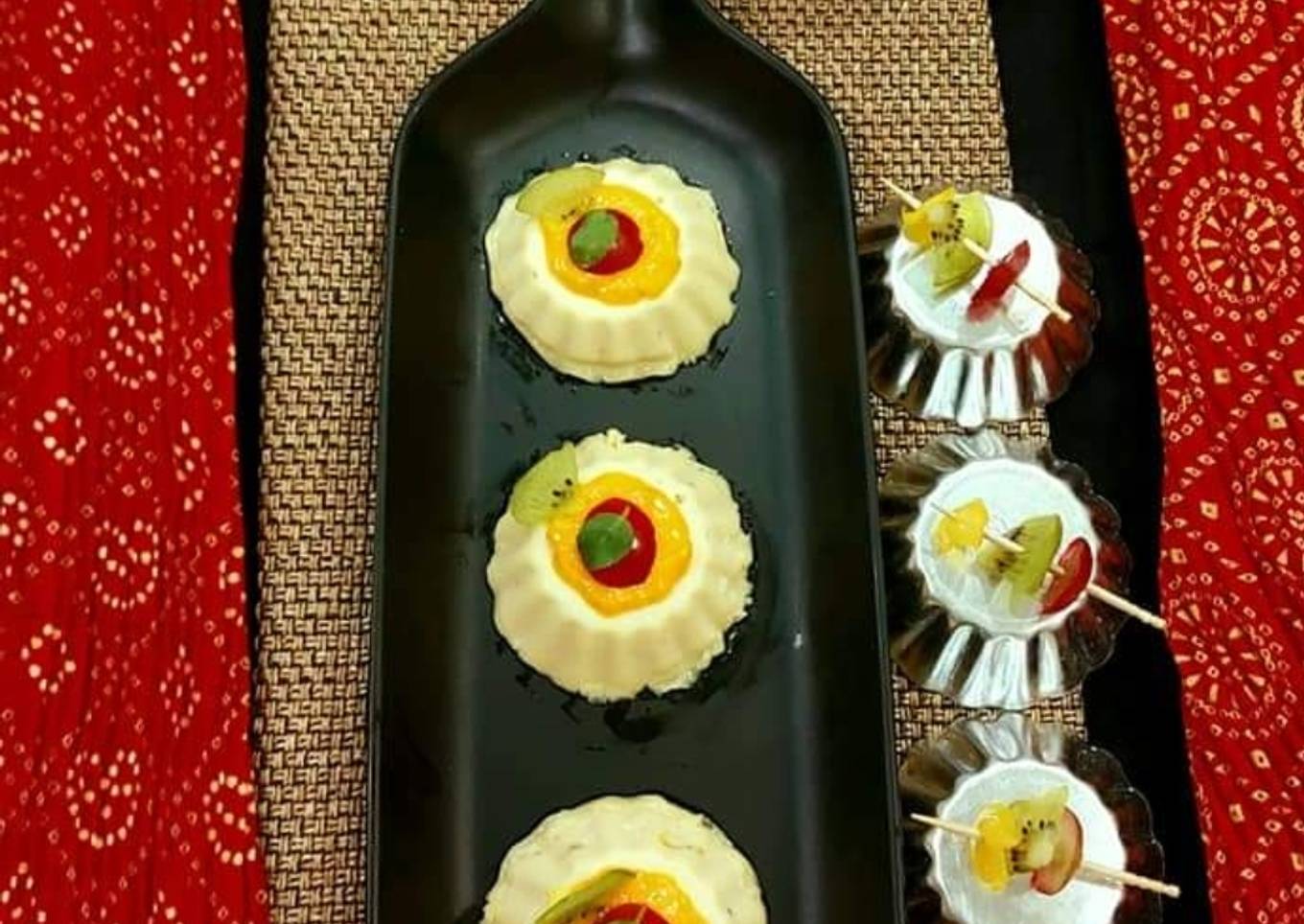 Steamed Yogurt Pudding With Mango Mousse
