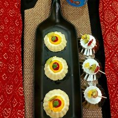 Steamed Yogurt Pudding With Mango Mousse A picture of Steamed Yogurt Pudding With Mango Mousse.