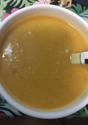 Una foto de Sopa crema de zapallo