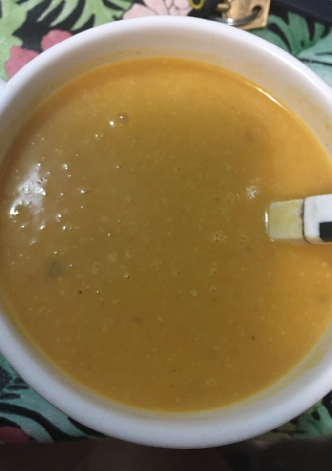 Una foto de Sopa crema de zapallo