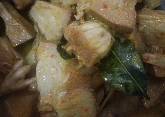 Cara Bikin Kuah santan sayur nangka &amp; ceker Istimewa