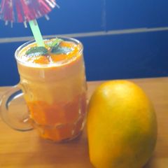 Mango Dalgona Lassi A picture of Mango Dalgona Lassi.