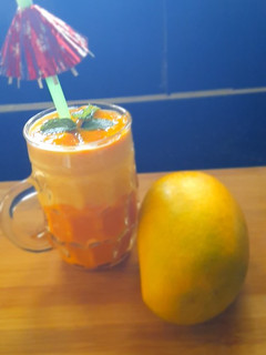 A picture of Mango Dalgona Lassi.
