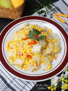 Foto resep Tumis Sawi Putih Jagung