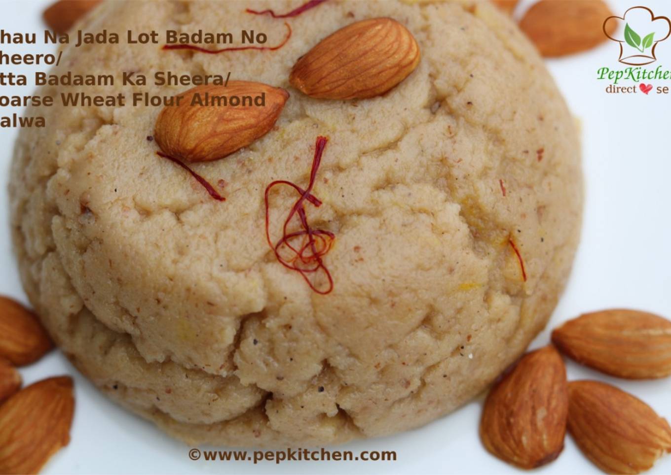 Ghau Na Jada Lot Badam No Sheero/ Atta Badaam Ka Sheera / Coarse Wheat FLour Almond Halwa