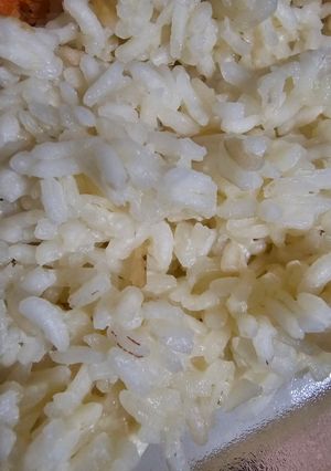 Una foto de Arroz blanco cremoso