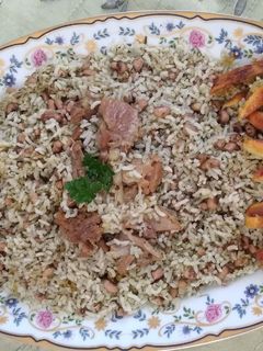 عکسی از دستور لوبیا پلو شویدی با گوشت