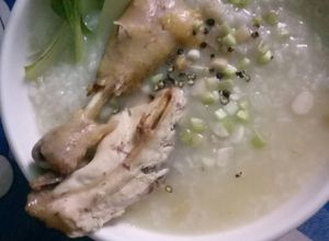 Hình của món Nấu cháo gà bằng nồi cơm điện ko cần bếp.