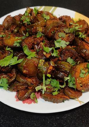 A picture of Baingan Fry Recipe (Brinjal /Eggplant).