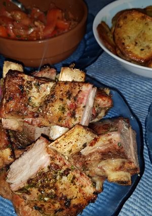 Una foto de Asado al horno con papas